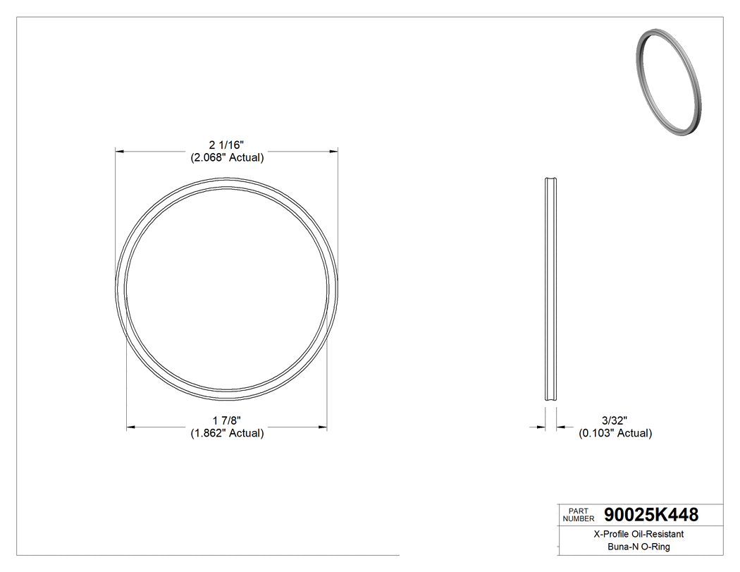 Technical drawing - 90025K448